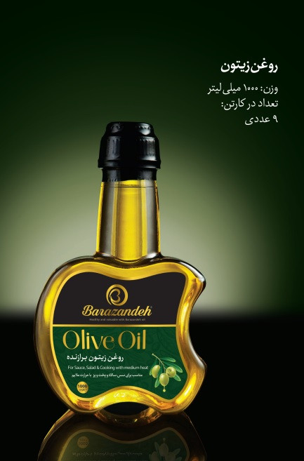روغن زیتون تصقیه شده بی بو برازنده 1 لیتری